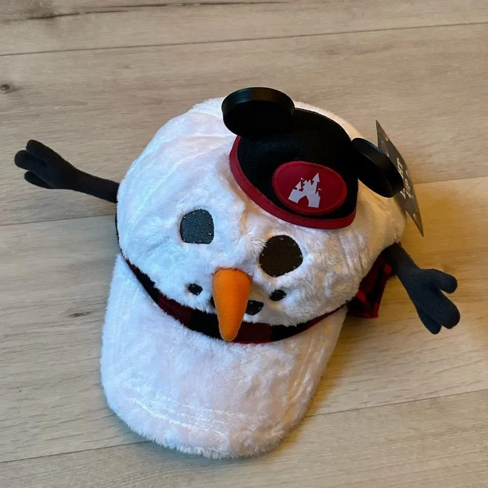 Disney Baseball Cap Hat There's Snow Place Like Home Plush Snowman‎ Light-Up Nwt
